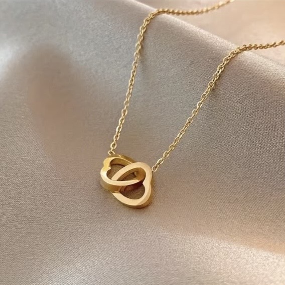 Deux Cœurs Necklace in Gold